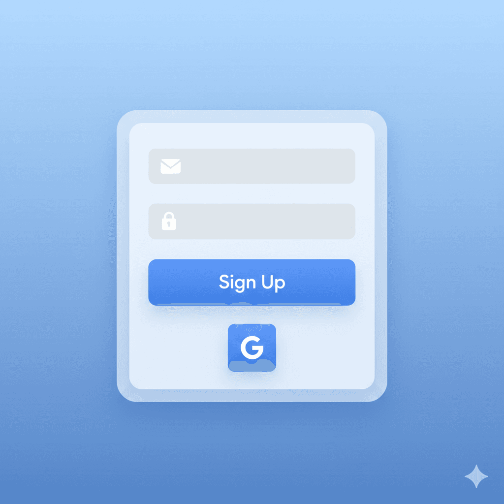 アカウント登録画面